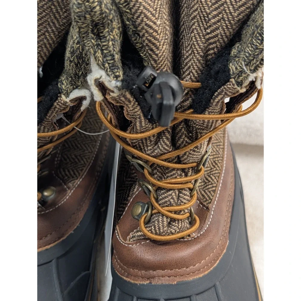 Dream Pairs Winter Snow Boots Brown women Size 4 warm insulated Waterproof shoe